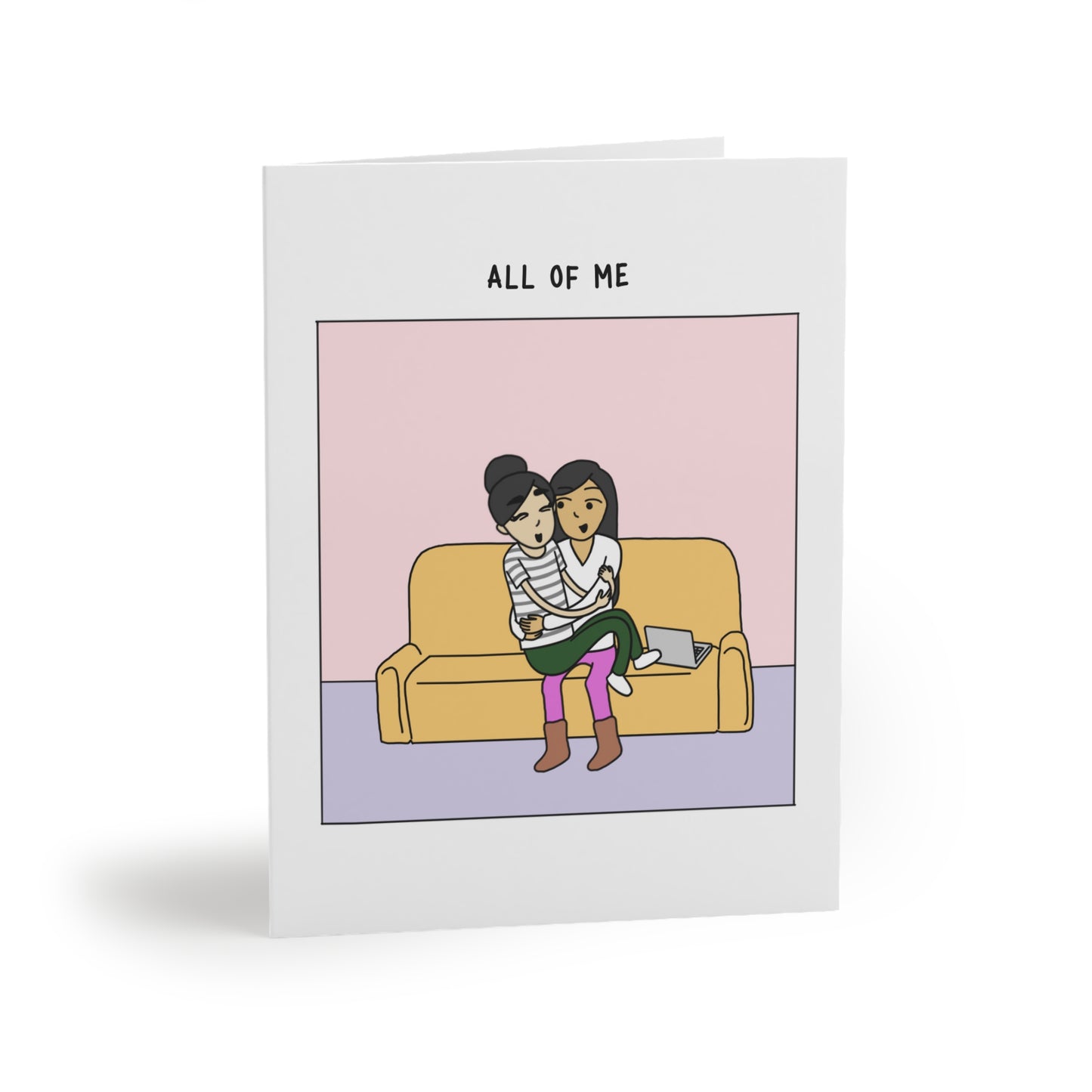 All of Me Loves All of You LGBTQ Greeting Card | Lesbian Anniversary Card