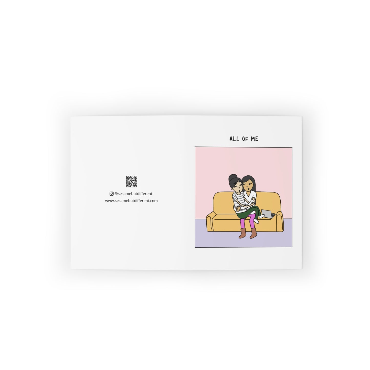 All of Me Loves All of You LGBTQ Greeting Card | Lesbian Anniversary Card