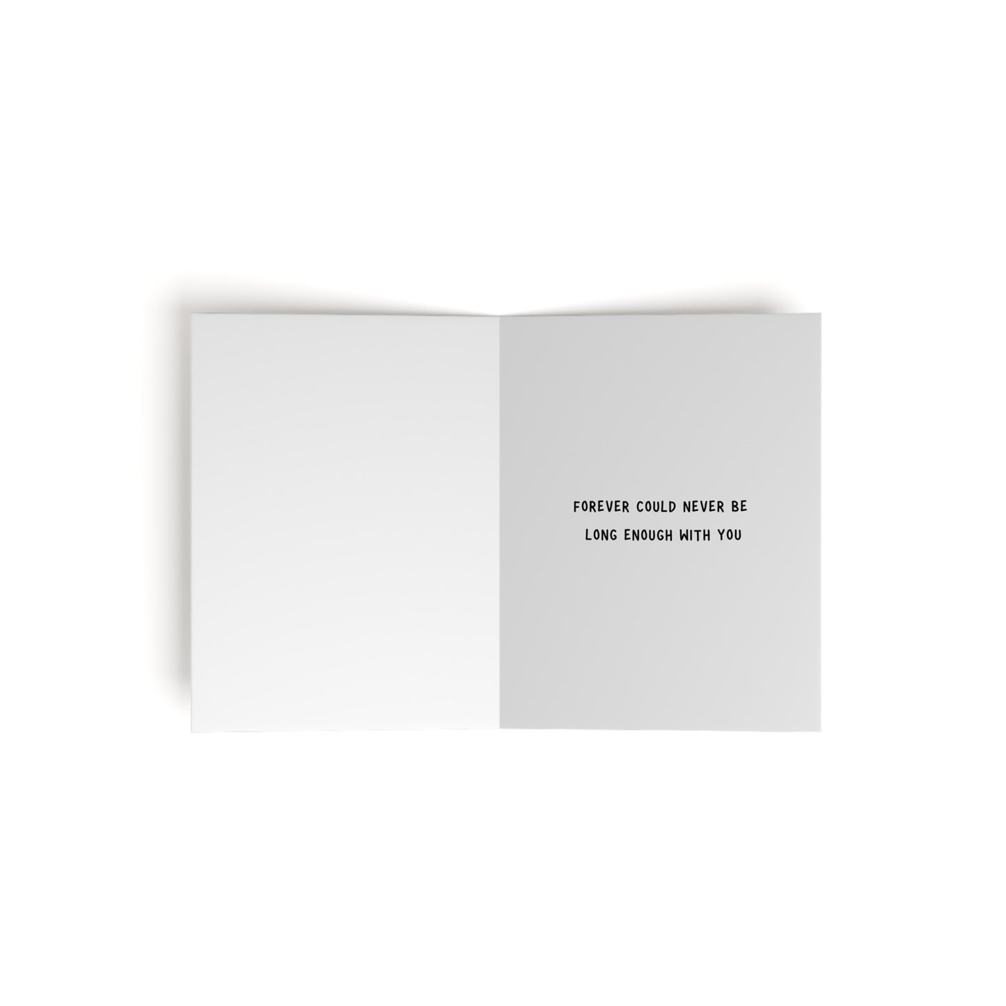 Forever Could Never Be Long Enough With You Romantic Lesbian Greeting Card, LGBTQ Anniversary Gifts