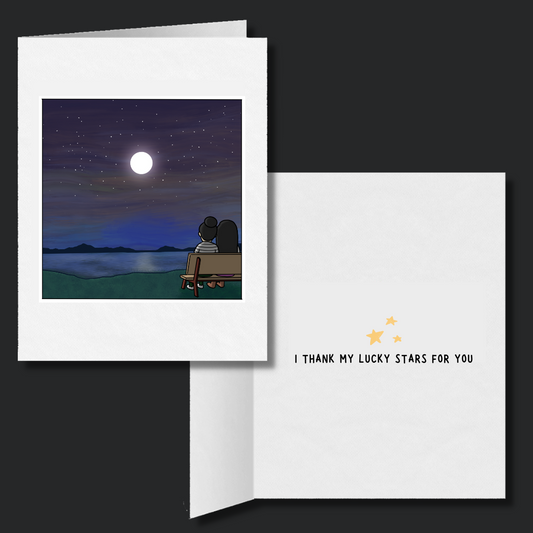 I Thank My Lucky Stars For You Lesbian LGBTQ Greeting Card