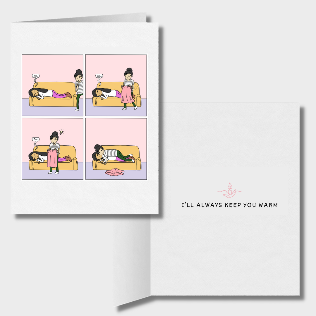 I'll Always Keep You Warm Cute Lesbian LGBT Greeting Card