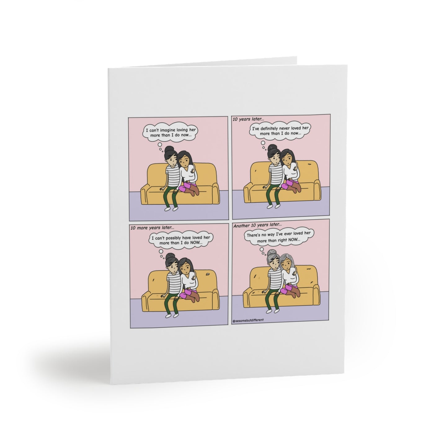 I'll Never Stop Loving You Romantic Lesbian Greeting Card, LGBTQ Anniversary Gifts