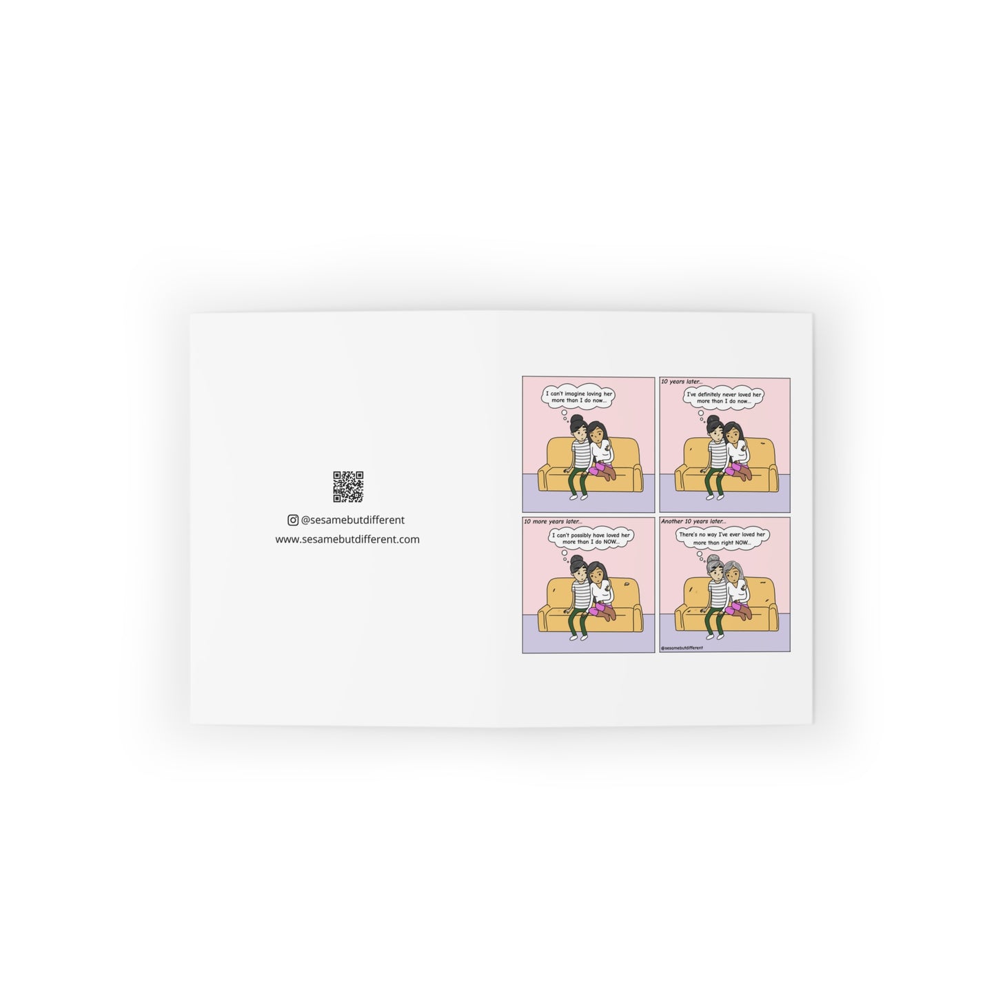 I'll Never Stop Loving You Romantic Lesbian Greeting Card, LGBTQ Anniversary Gifts