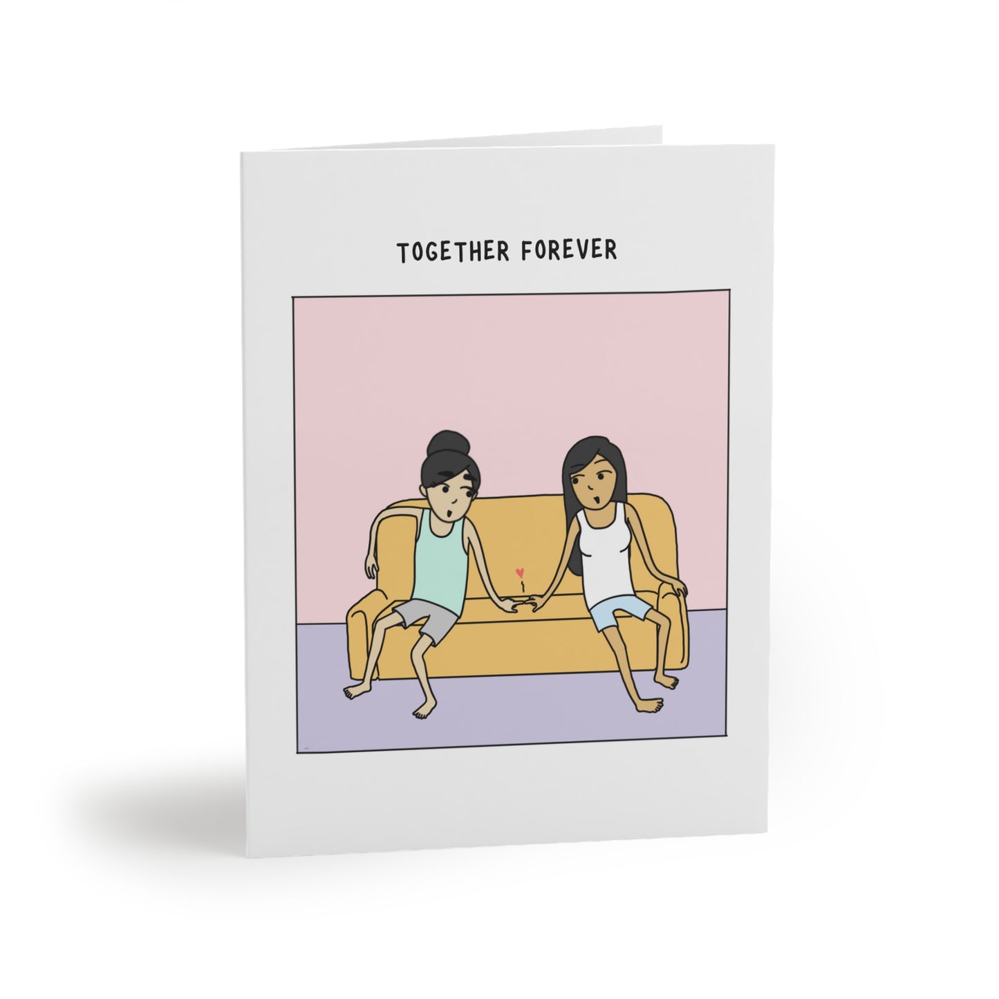 Together Forever I Pinky Promise You | Romantic Lesbian Greeting Card