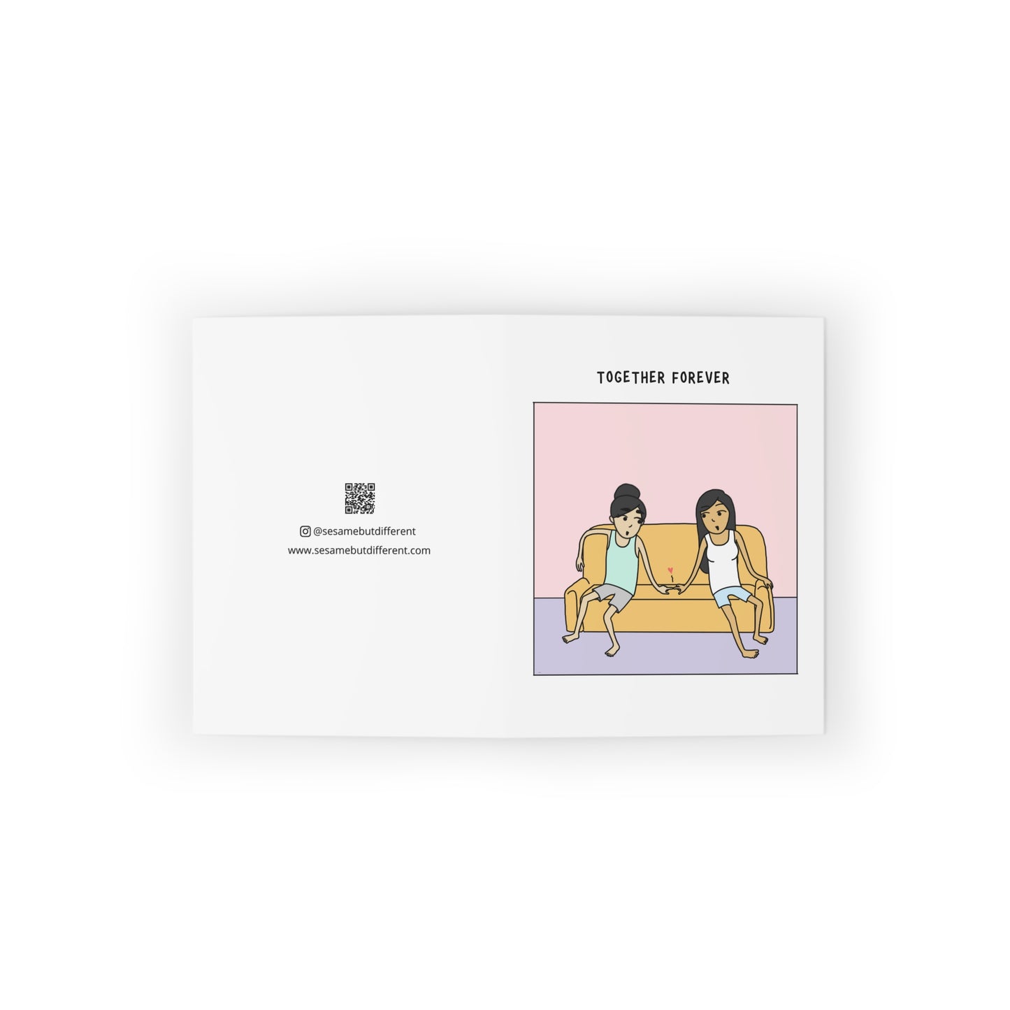 Together Forever I Pinky Promise You | Romantic Lesbian Greeting Card