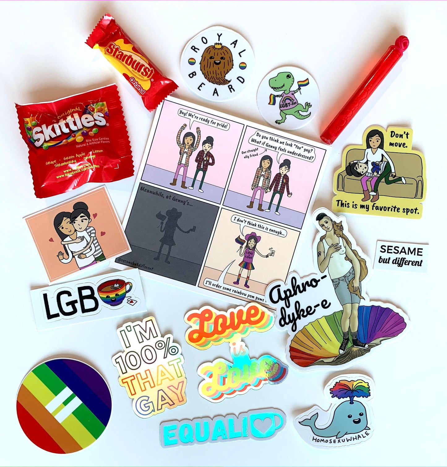 LGBTQ Pride Care Package | Rainbow Pride Box | LGBTQ Gift Box | Gay Lesbian Pride Package | Rainbow Pride Month Box of Goodies | LGBTQ Gifts