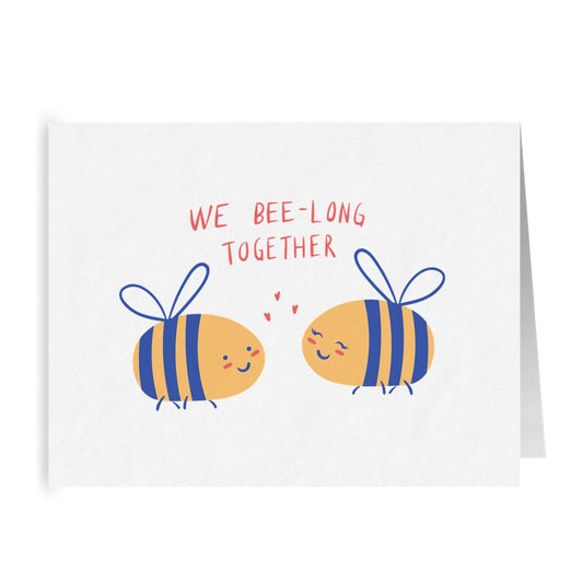 We Bee-long Together | Cute Punny Valentine's Card | Romantic Valentine's Day Greeting Cards | Valentine's Day Gifts