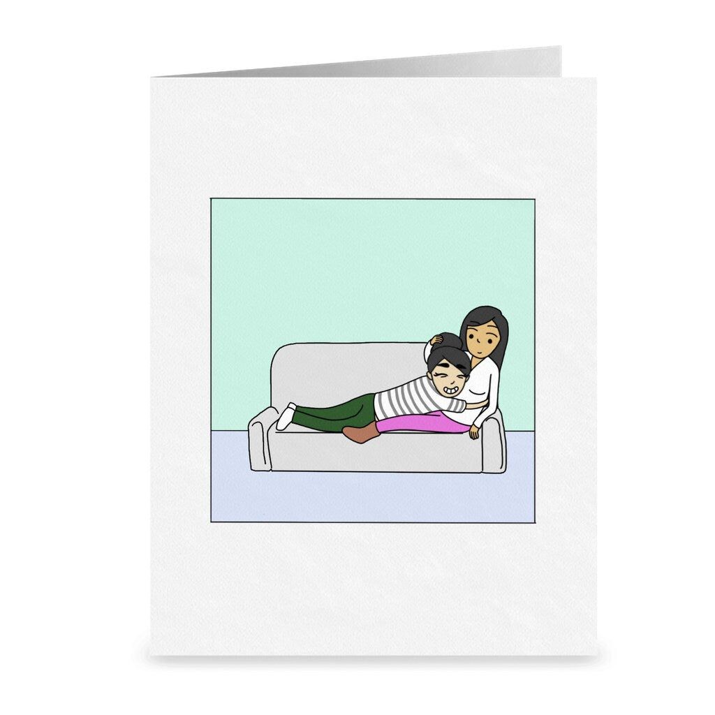 I'm Home in Your Arms | Romantic Lesbian Valentine's Day Card | Cute Loving LGBTQ Anniversary Gift | Sapphic WLW Relationship Greeting Card