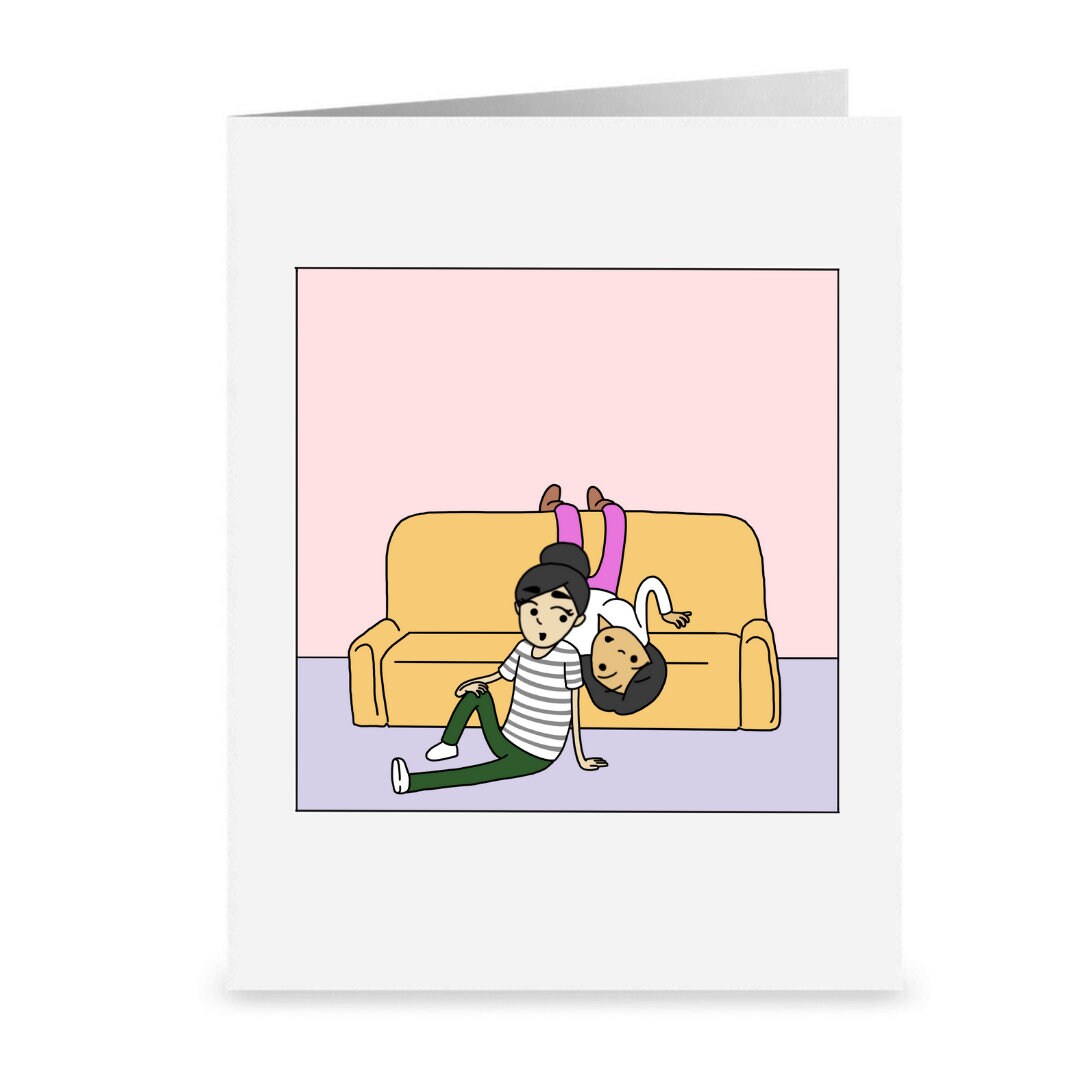Thank You For Being My Free Therapist, Funny Lesbian Greeting Card, LGBTQ Anniversary Gifts, Sapphic WLW Female Cards, Gay Lesbian Couple