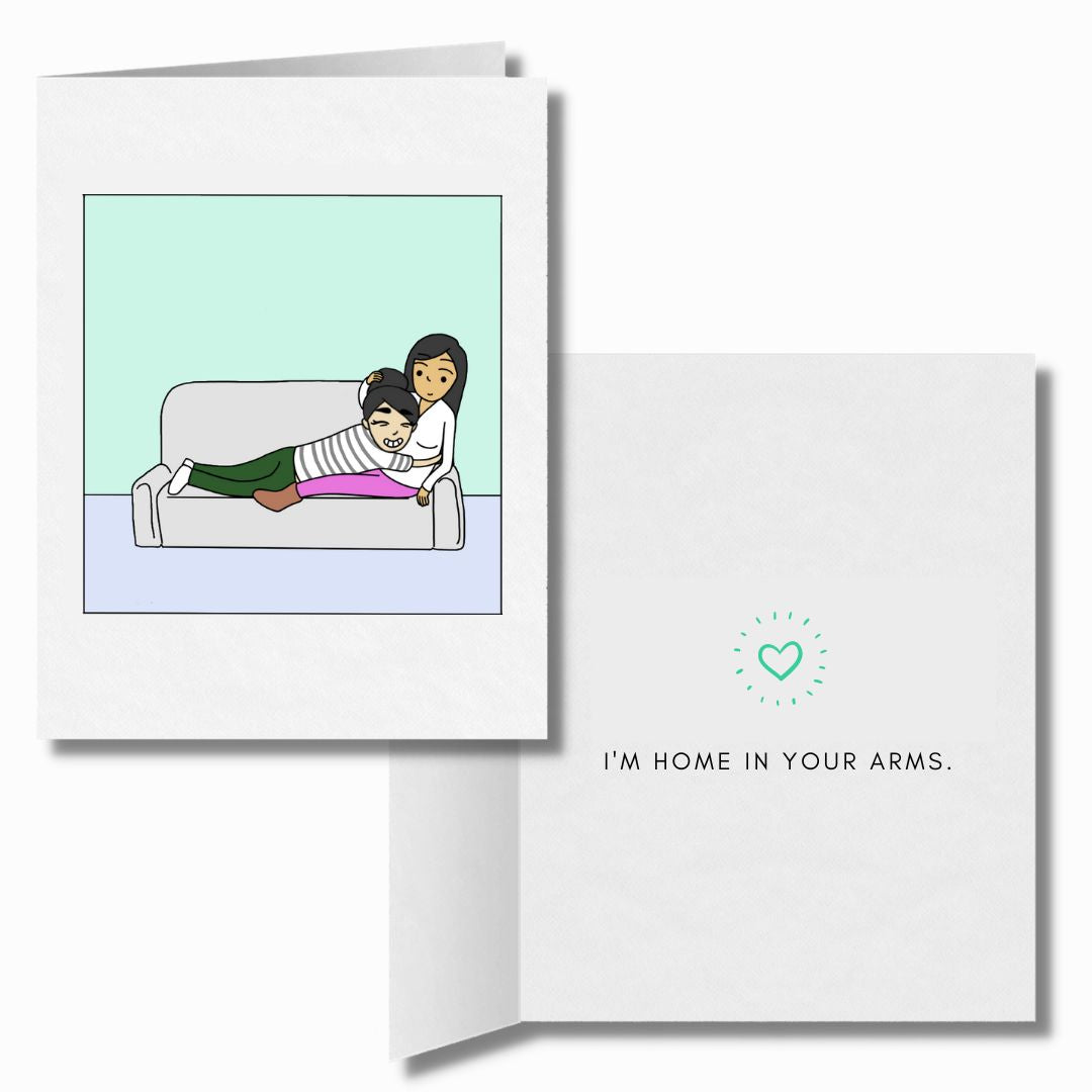I'm Home | Romantic Lesbian Valentine's Day Card | Cute Lesbian Anniversary Gifts | Lesbian LGBTQ Greeting Card