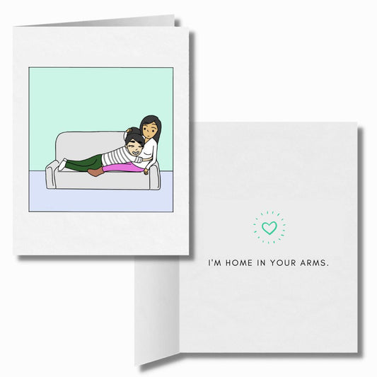 I'm Home | Romantic Lesbian Valentine's Day Card | Cute Lesbian Anniversary Gifts | Lesbian LGBTQ Greeting Card
