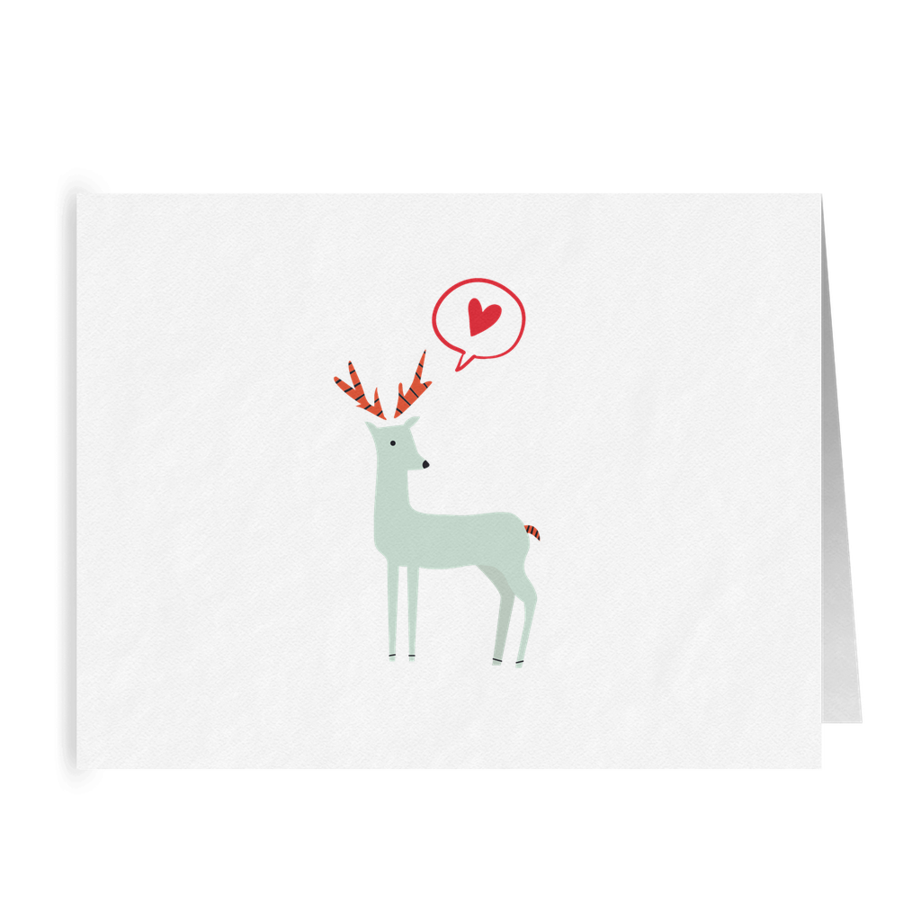 I'm Quite Fawned of You, My Deer | Cute Punny Christmas Card | Lesbian Holiday Greeting Cards