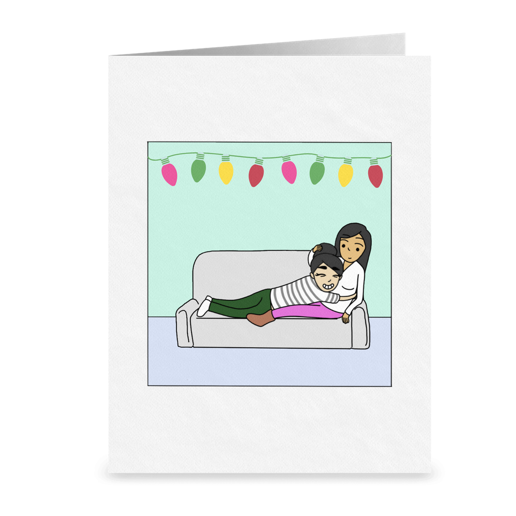 You're the Best Present I Could've Asked for | Romantic Lesbian Christmas Card | Cute Lesbian Holiday Gifts