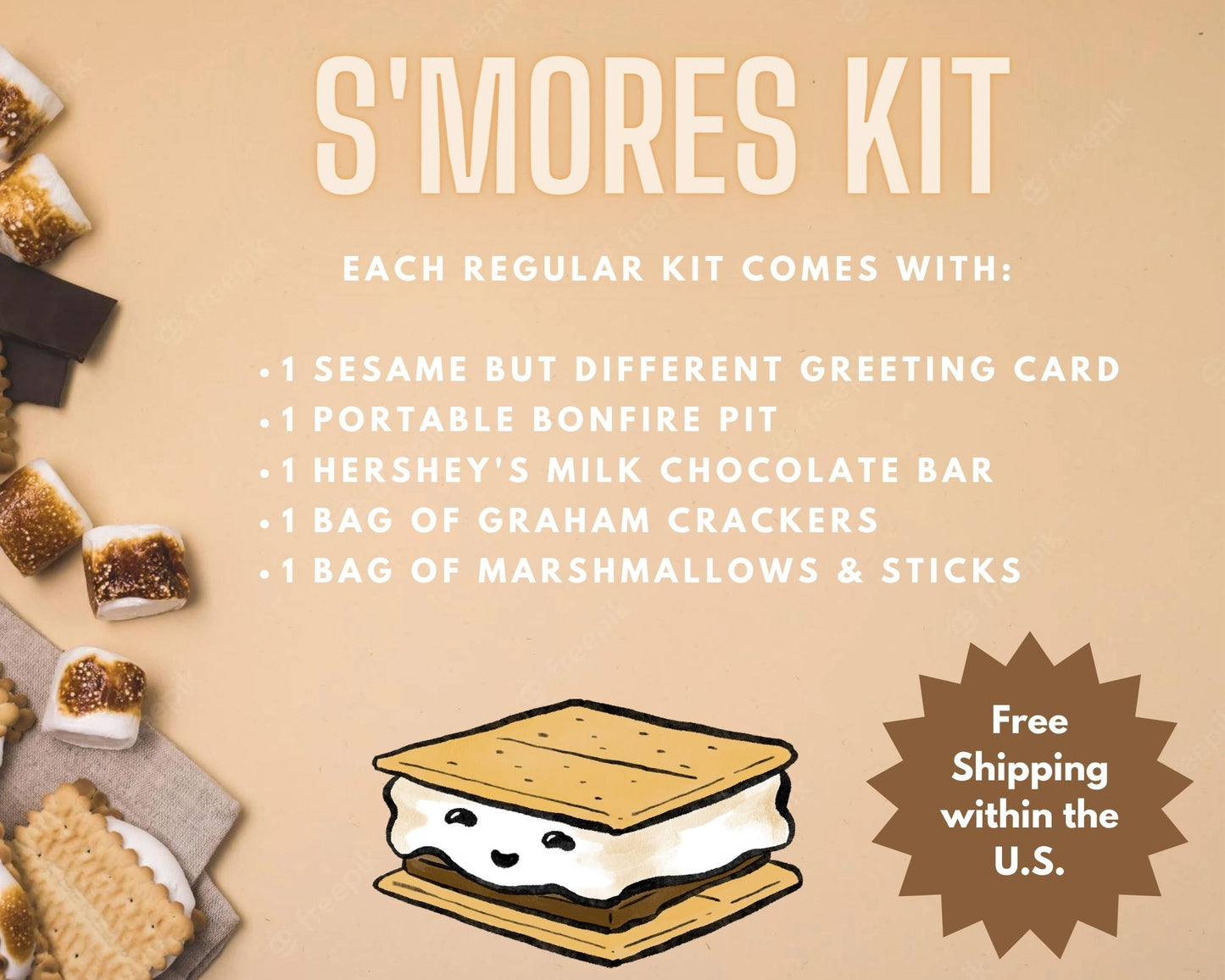 S'mores DIY Kit with Portable Fire Pit | LGBTQ Lesbian Valentine's Day, Anniversary, Birthday, & Holiday Gifts