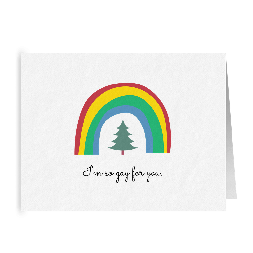 I'm so Gay for You | Punny LGBTQ Christmas Card | Lesbian Holiday Greeting Cards