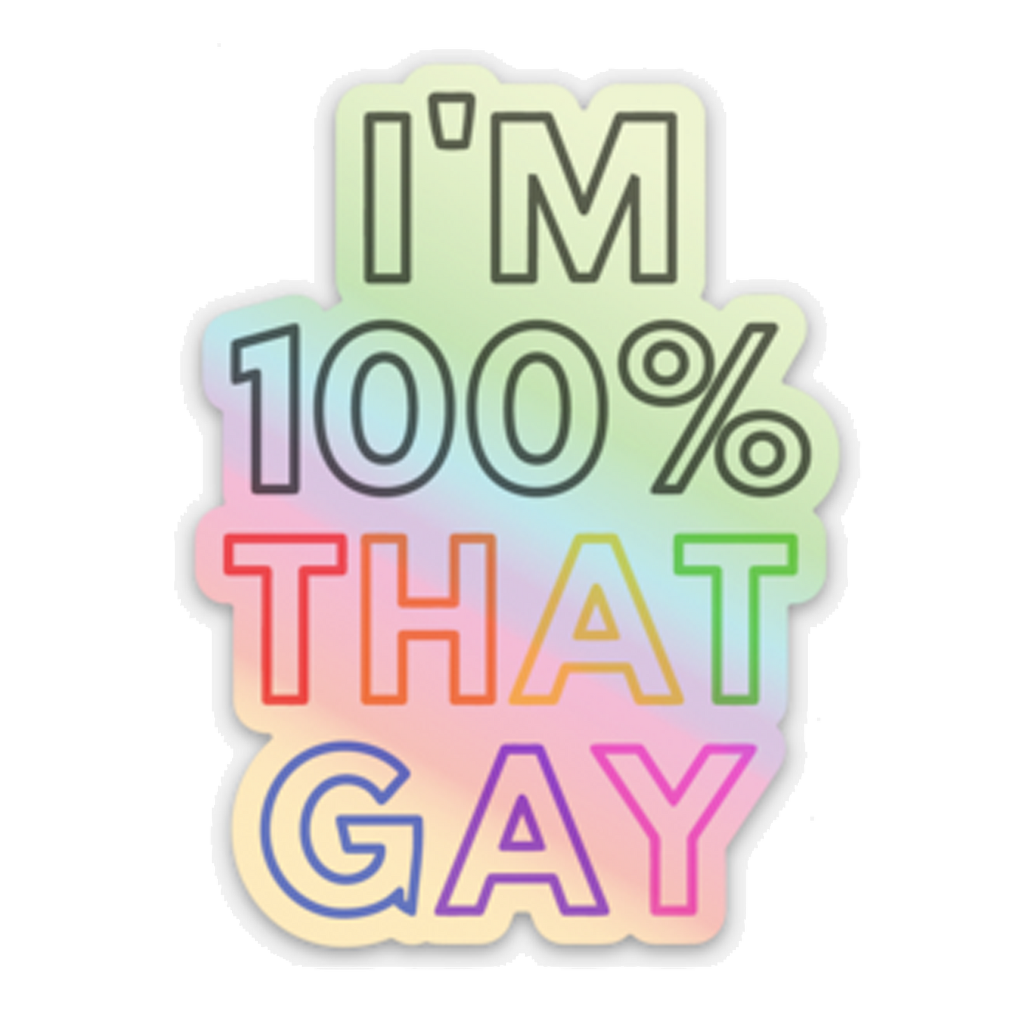 LGBTQ Pride Holographic Vinyl Stickers | Pack of 3 | Gay Lesbian Pride | Die Cut Laptop Stickers