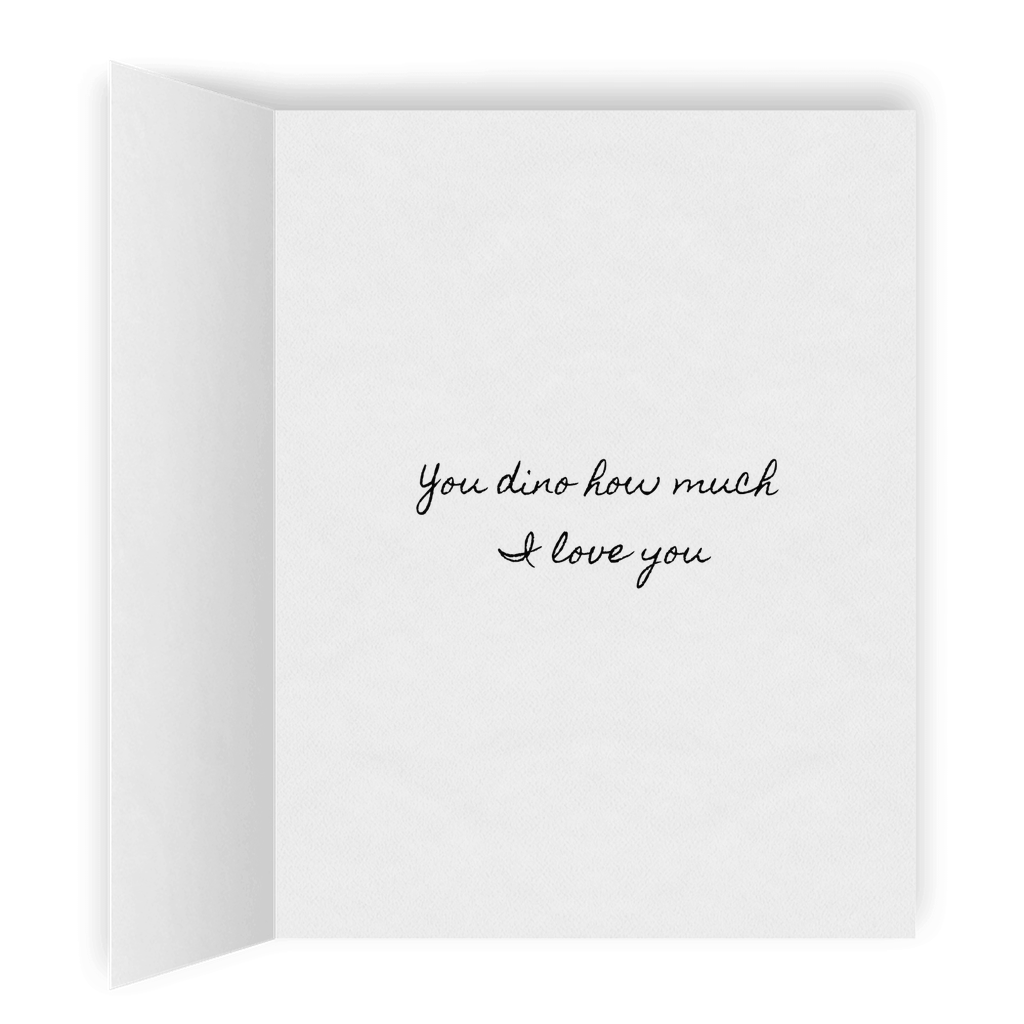 You Dino How Much I Love You | Cute Romantic Lesbian Greeting Card | LGBTQ Anniversary Gift
