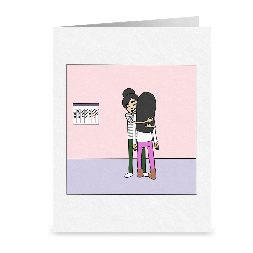 Counting Down the Days | Romantic Lesbian Long Distance Cards | I Miss You Card | Lesbian LGBTQ Greeting Cards
