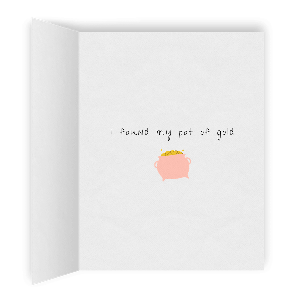 Found My Pot of Gold | Romantic Lesbian St. Patrick's Day Card | Cute Lesbian Anniversary Gifts | LGBTQ Greeting Card