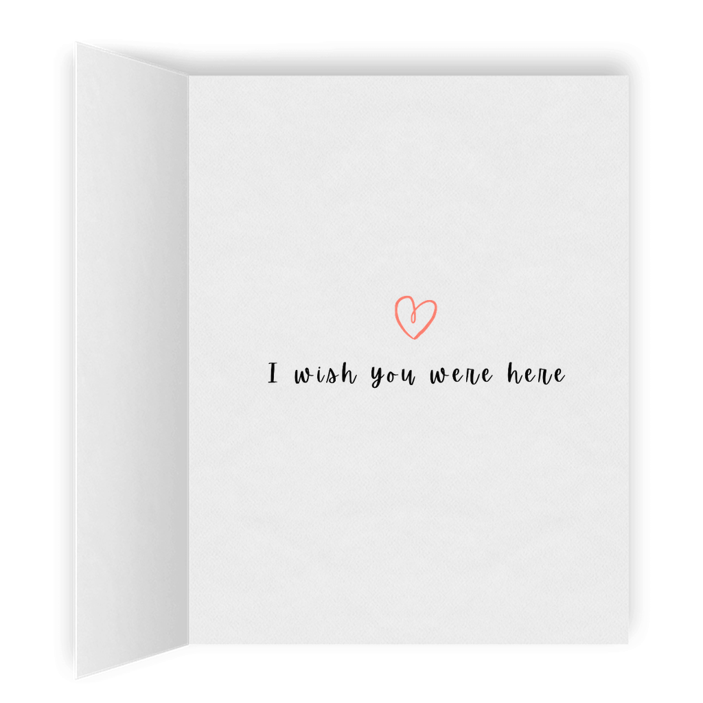 Wish You Were Here | Romantic Lesbian Long Distance Cards | I Miss You Card | Lesbian LGBTQ Greeting Cards