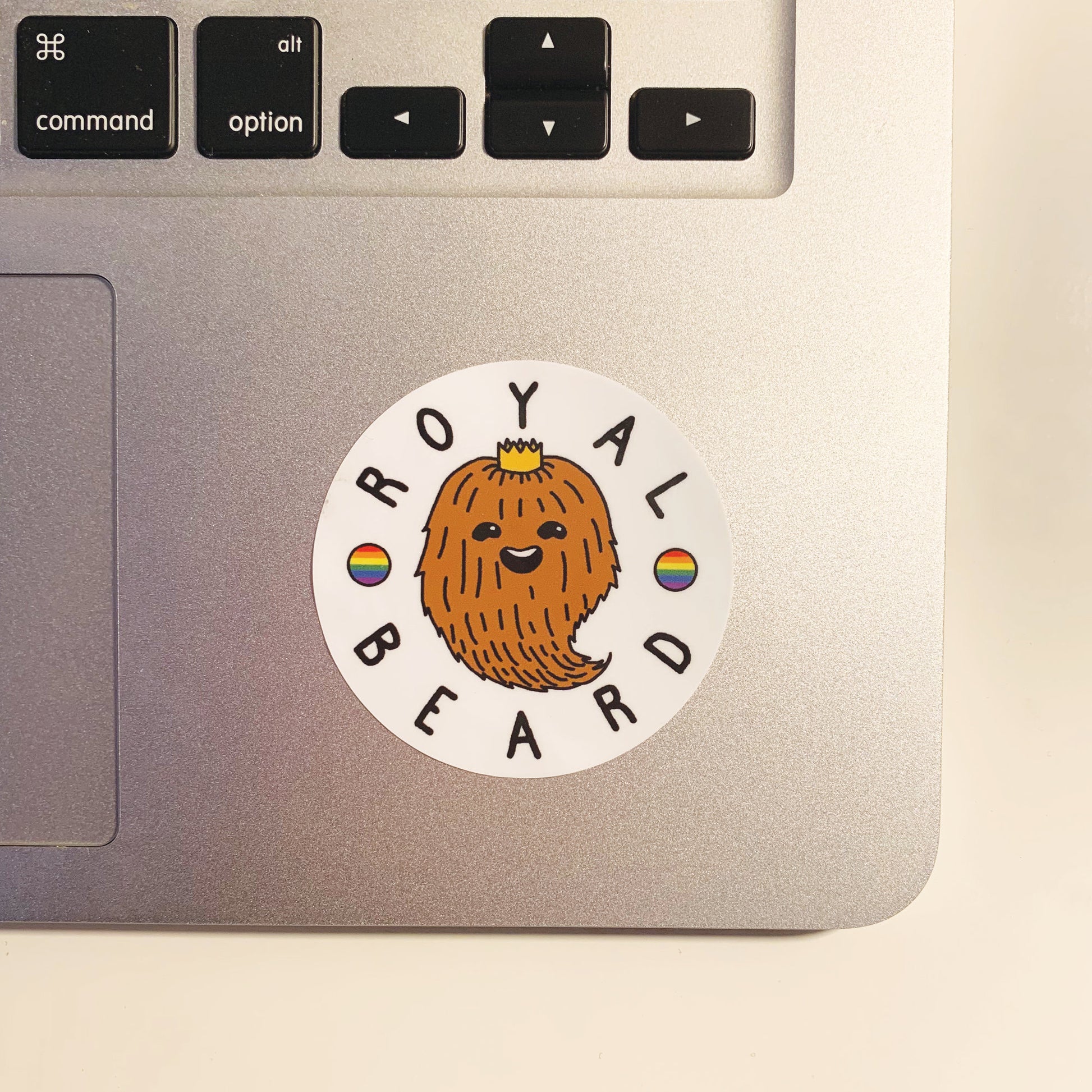 LGBTQ-Vinyl-Laptop-Sticker-Royal-Beard-Round-Gay-Pride