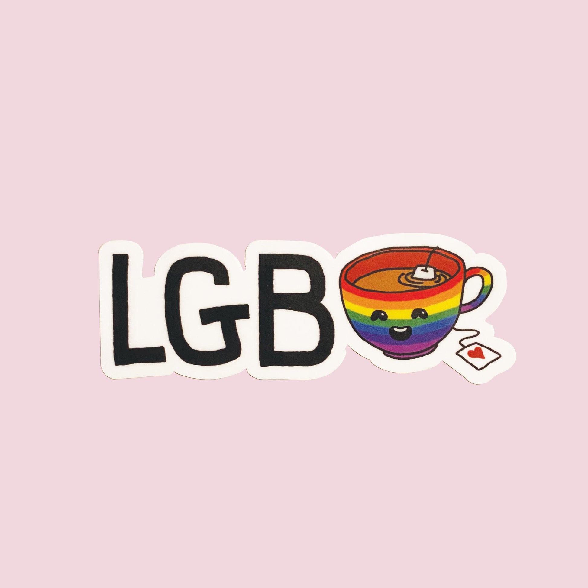 Punny LGB-Tea Vinyl Sticker | Gay Lesbian Pride | LGBTQ | Laptop Sticker
