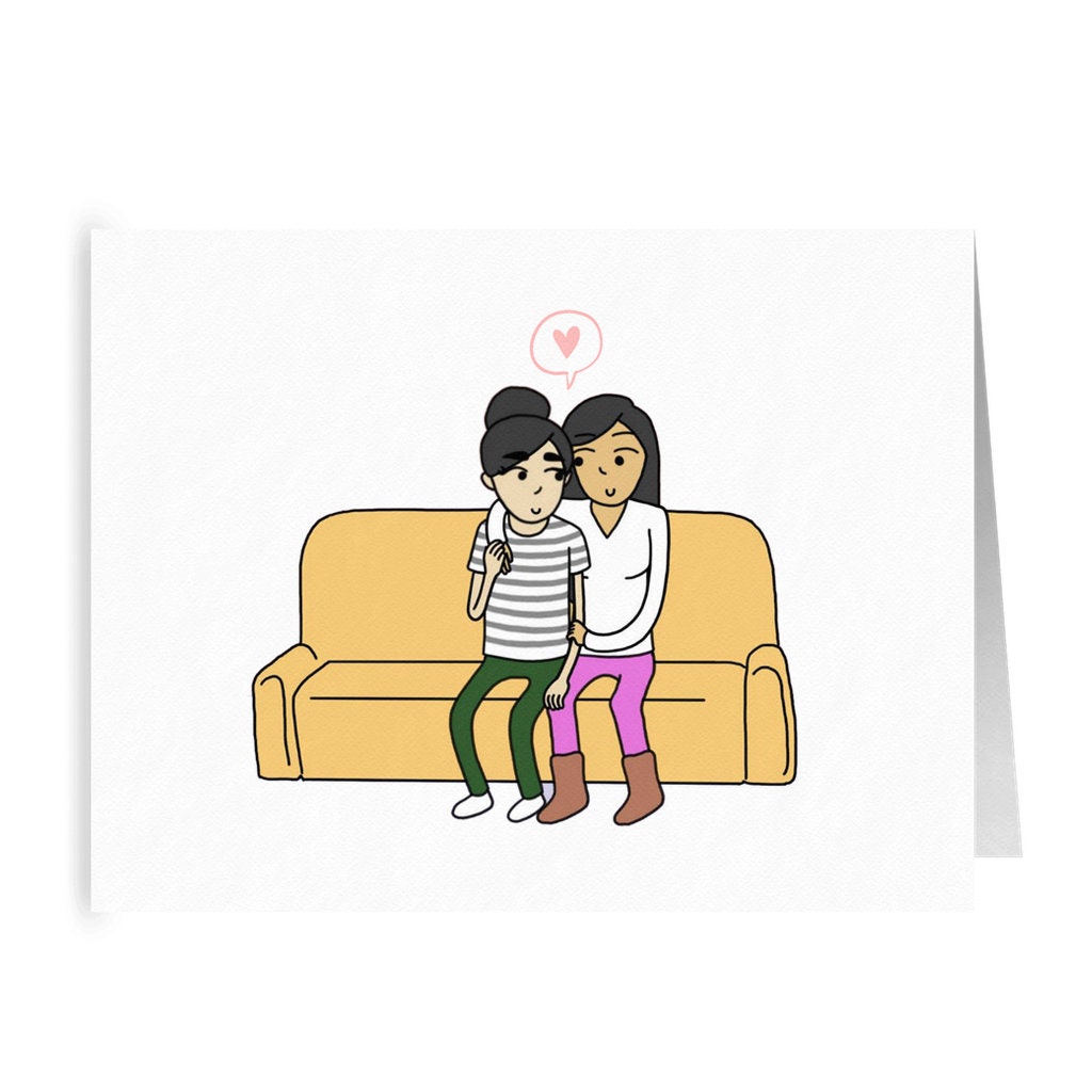 Wifey for Lifey | Partner in Crime | Cute Romantic Lesbian Greeting Card | LGBTQ Valentine's or Wedding Anniversary Gift | Sapphic WLW Love