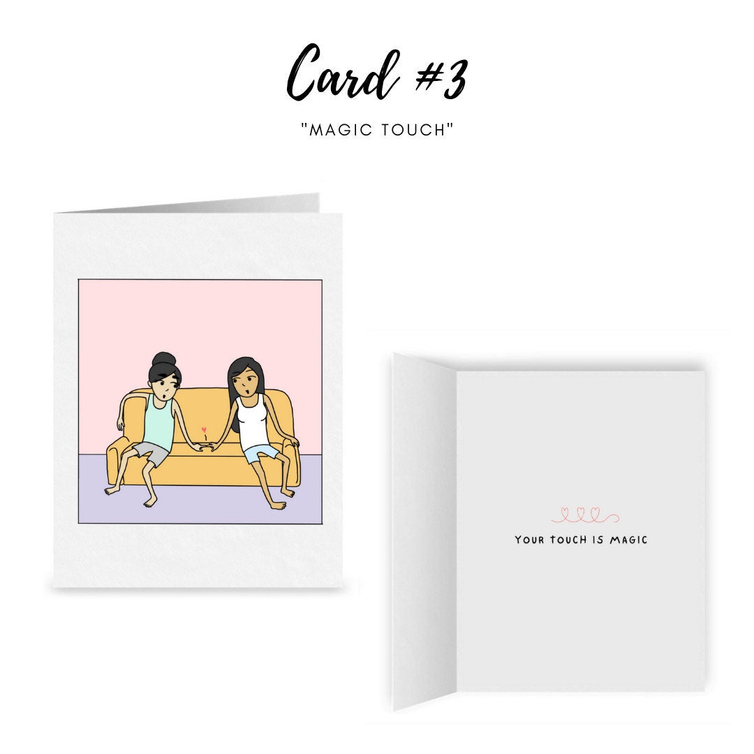 All in One Card Bundle (Pack of 4) | Cute Lesbian Greeting Cards | WLW Romantic Anniversary Cards | LGBTQ Valentine's Day Cards & Gifts