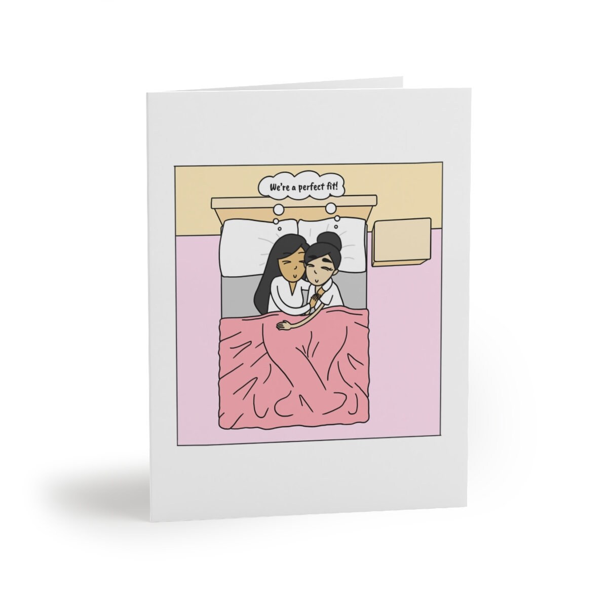 We're a Perfect Fit | Meant to Be Lesbian Anniversary or Valentine's Day Card | Sapphic WLW Relationship | Romantic LGBTQ Gifts & Cards