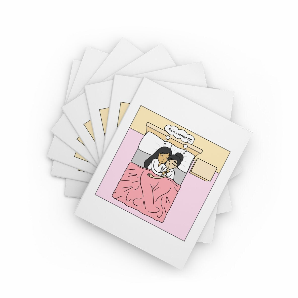 We're a Perfect Fit | Meant to Be Lesbian Anniversary or Valentine's Day Card | Sapphic WLW Relationship | Romantic LGBTQ Gifts & Cards