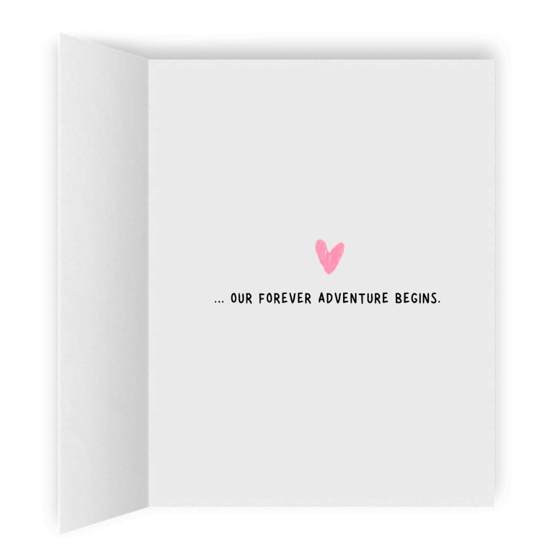 Today Our Forever Adventure Begins | Lesbian Wedding Engagement Greeting Card | Sapphic WLW Relationship | Gay Romantic LGBTQ Gifts & Cards