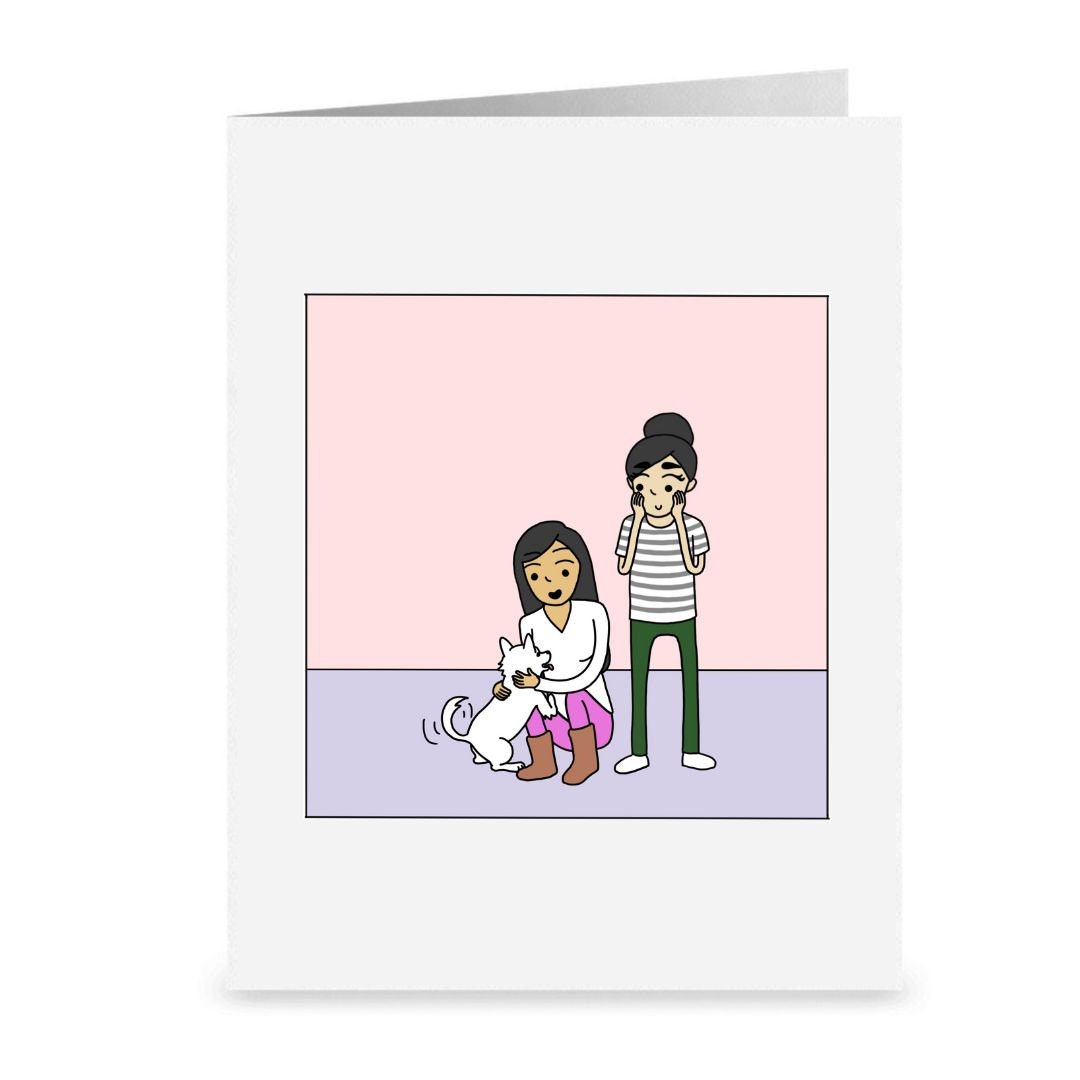 Best Dog Mom Greeting Card | Romantic Lesbian Dog Parent Card | Cute LGBTQ Mother's Day Gifts | Sapphic Relationship | WLW Fur Baby Puppy