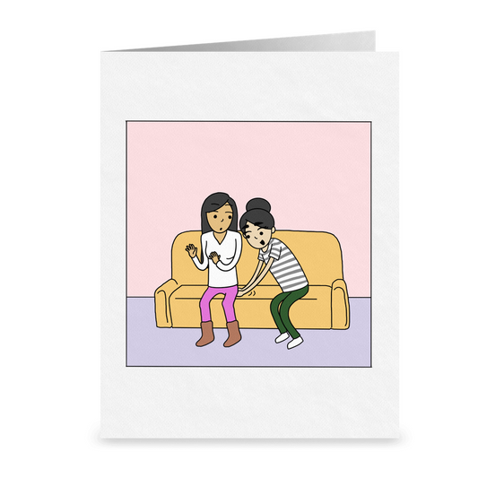 Warm Hands | Romantic Lesbian Card | Cute Lesbian Anniversary Gifts | LGBTQ Greeting Card