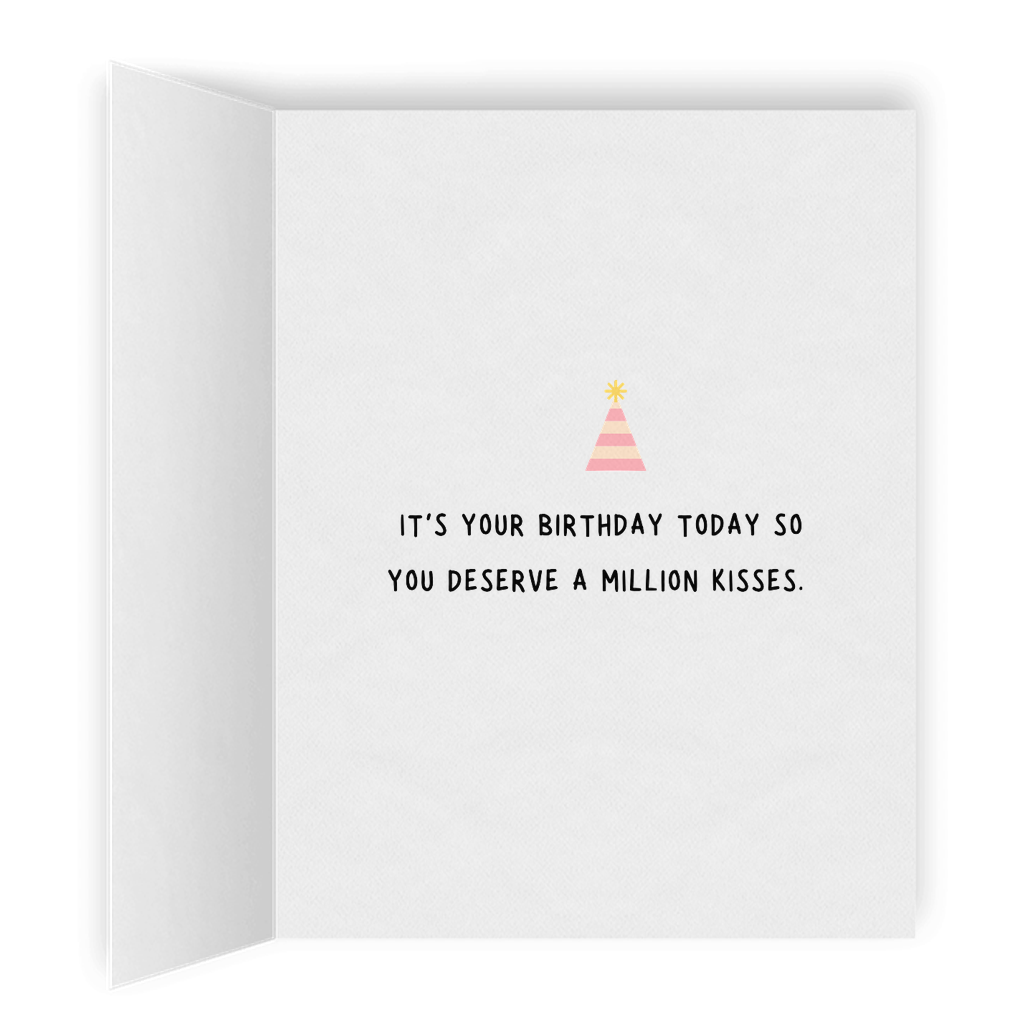 Birthday Kisses | Romantic Lesbian Birthday Card | Cute Lesbian Birthday Gifts | Happy Birthday LGBTQ Greeting Card