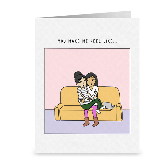 Luckiest Girl in the World | Romantic Lesbian St. Patrick's Day Card | Cute Lesbian Anniversary Gifts | LGBTQ Greeting Card