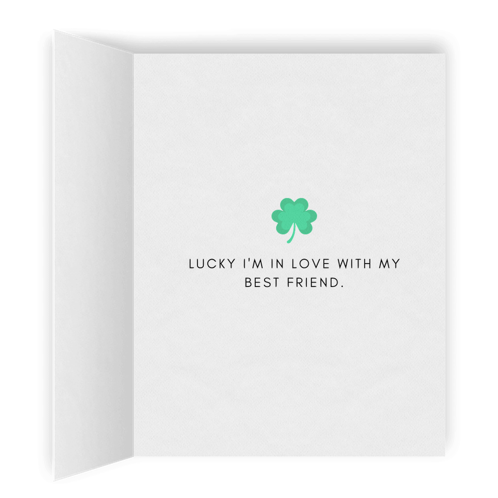 Lucky I'm In Love With My Best Friend | Romantic Lesbian St. Patrick's Day Card | Cute Lesbian Anniversary Gifts | LGBTQ Greeting Card