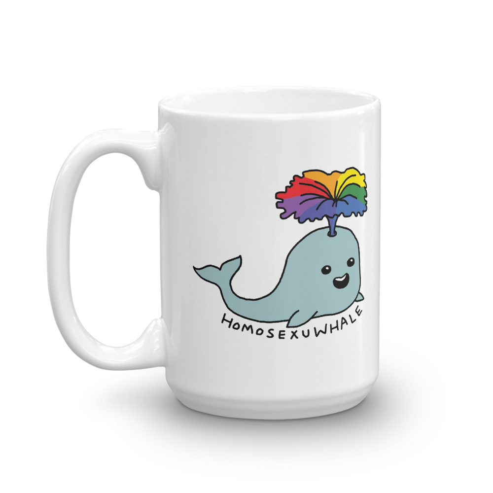 Punny LGBT Homosexu-Whale Mug | Gay Pride | LGBTQ | Sesame But Different