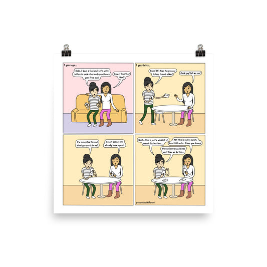 Time Capsule | Cute Lesbian Relationship | Pride Gifts | LGBTQ Comic Print