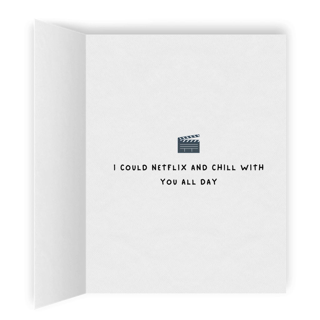 Netflix and Chill | Romantic Lesbian Card | Cute Lesbian Anniversary Gifts | LGBTQ Greeting Card