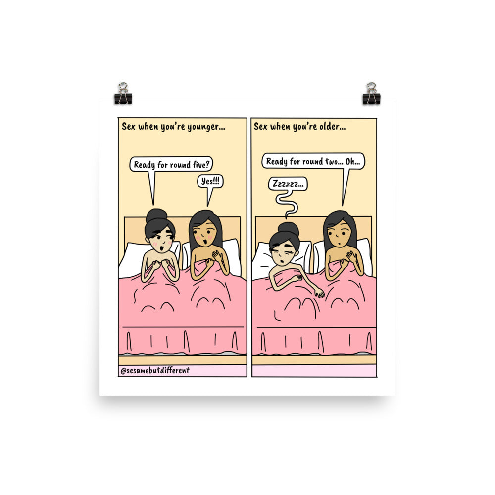 Sexy Time | Cute Lesbian Relationship | Pride Gifts | LGBTQ Comic Print