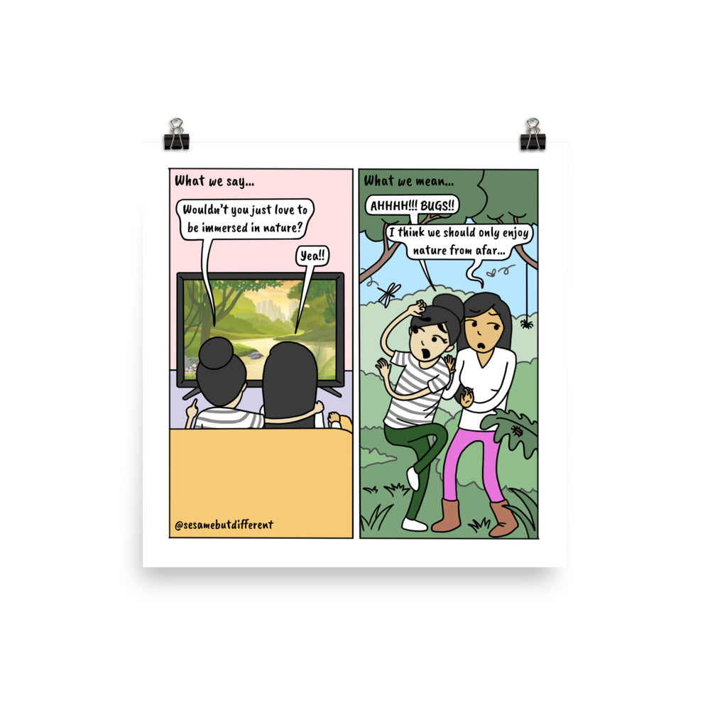The Nature of Nature | Cute Lesbian Relationship | Pride Gifts | LGBTQ Comic Print