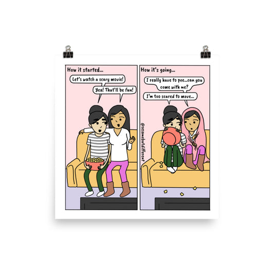 How It's Going | Cute Lesbian Relationship | Pride Gifts | LGBTQ Comic Print