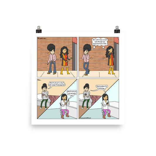 Found Her | Cute Lesbian Relationship | Pride Gifts | LGBTQ Comic Print