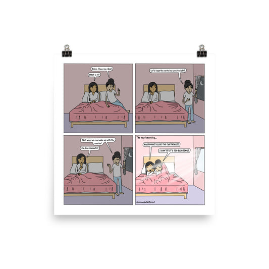 Sunrise | Cute Lesbian Relationship | Pride Gifts | LGBTQ Comic Print