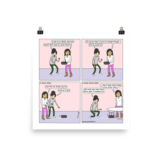 Time Saver | Cute Lesbian Relationship | Pride Gifts | LGBTQ Comic Print