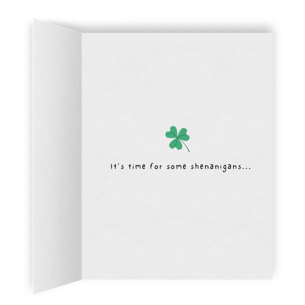 Time for Some Shenanigans | Romantic Lesbian St. Patrick's Day Card | Cute Lesbian Anniversary Gifts | LGBTQ Greeting Card