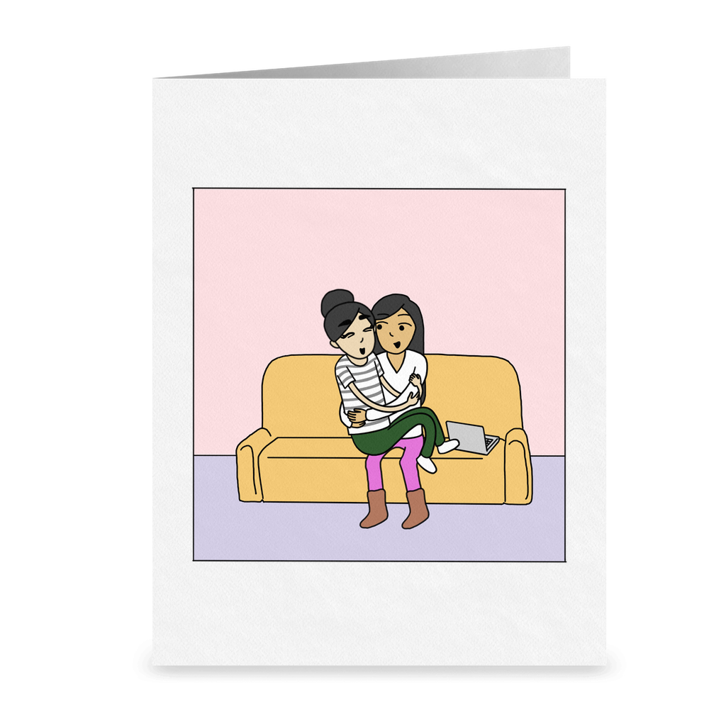 Favorite Spot | Romantic Lesbian Card | Cute Lesbian Anniversary Gifts | LGBTQ Greeting Card